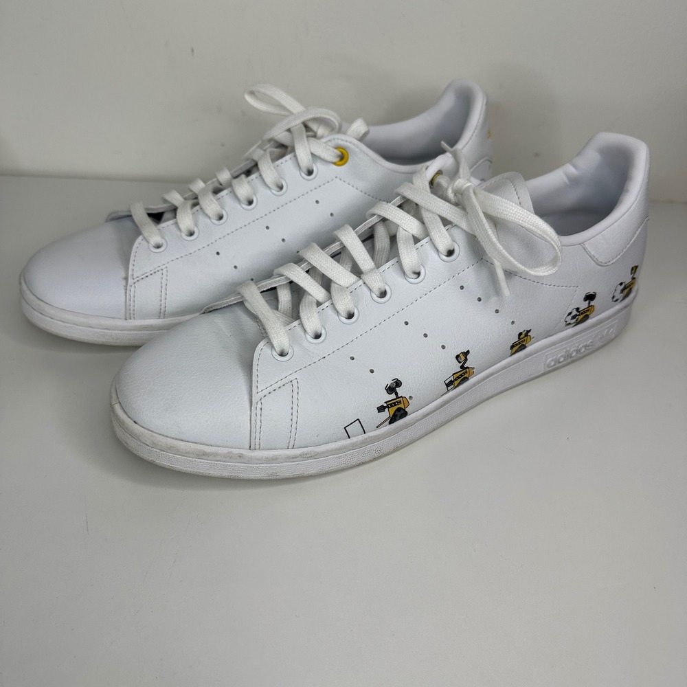 Adidas Stan Smith Men's White Graphic Disney Wall-E Sneakers Size 11.5